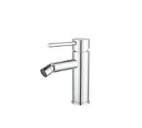 VALAZ Ason Grifo de bidé redondo con apertura de agua fría y llave monomando fabricado con acero inoxidable satinado
