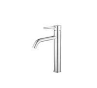 VALAZ Ason Grifo de lavabo alto y redondo con apertura de agua fría y llave monomando fabricado con latón cromado