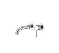 VALAZ Guadiana Grifo de lavabo de 15 cm redondo y empotrado fabricado en latón con un acabado cromado