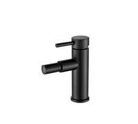 VALAZ Jabalón Grifo de bidet redondo y monomando fabricado en latón de color negro mate