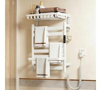 Valdoza Toallero Eléctrico de Pared con Estante, Radiador Secatoallas Baño