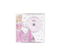VALENTI & CO. - Disney Princess Aurora - Reloj de Mesa o para Colgar de Madera con Detalles en Plata - Idea Regalo Nacimiento niña o Regalo Bautizo - Reloj de Pared para habitación de niña