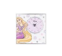VALENTI & CO. - Disney Princess Rapunzel - Reloj de Mesa o para Colgar de Madera con Detalles en Plata - Idea Regalo Nacimiento niña o Regalo Bautizo - Reloj de Pared para habitación de niña