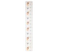 VALENTI & CO. - Disney Winnie The Pooh - Blanco lino - Metro de pared para niños para decoración de habitación - Idea regalo bautizo o cumpleaños - Madera, detalles en plata - 76L x 11l cm
