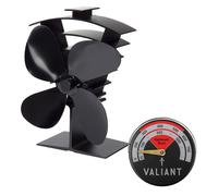 Valiant Premium 4 Ventilador de Estufa y Termómetro Rojo Estufa Paquete de Ac...