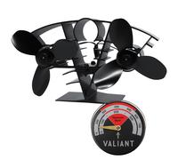 Ventilador de estufa Valiant Whirlwind y termómetro magnético | Doble hoja | ...