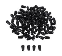 VALICLUD 100 Piezas Tapa Protectora de Plástico PVC Negro | Protección Antiarañazos y Limpieza Sencilla, para Barras de Armario y Perchas Metálicas