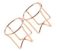 VALICLUD 2piezas Estante de Almacenamiento para Maquillaje con Diseño Cruzado Rosa Dorado Soporte para Esponjas y Puff Ventilado Duradero y Compacto Organizador Práctico para Belleza
