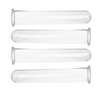 VALICLUD 4 Tubos de Vidrio Transparente para Flores Hidropónicas, Tubos de Ensayo para Plantas, Jarrón de Escritorio de Cristal, Tamaño 2.5x3x11 Cm, Adecuado para Decoración de Hogar,