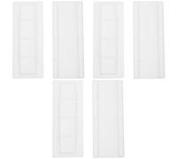 VALICLUD 6 Juegos Fijador de Enchufes de Escritorio Blanco, Autoadhesivo Soporte de Enchufe de ABS, Montaje en Pared sin Daños, para Cables y Sockets, para Oficinas y Hogares