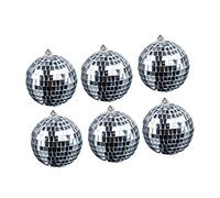 VALICLUD 6piezas Bola De Espejos Reflectante De Bola De Discoteca Espejada Para Colgar Fiestas Decoraciones De Fiestas Diseño Festivo Festivales De Música y Baile Plateada