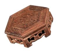 VALICLUD Base Hexagonal de Madera de Pollo Alas para Exhibición, Soporte Elevador para Jarrones y Plantas de Interior, Pedestal Artesanal para Macetas y Estatuas, Base Resistente y Lisa