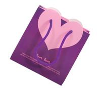 VALICLUD Bolsas de Papel Pequeñas con Forma de Corazón y Asas Resistentes, Material Papel Púrpura con Base Cuadrada, Ideales para Baby Showers y Navidad Color Aleatorio