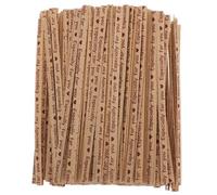 VALICLUD Bridas para Bolsa de Pan 10 Cm de Papel Kraft Natural Impresión Negra y Roja, Lazos Giratorios Reutilizables para Bolsas de Celofán, Dulces y Bricolaje, Pack de 1000 Unidades