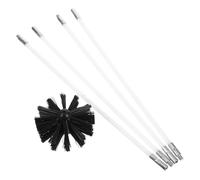 VALICLUD Cepillo de Limpieza para Chimenea y Conductos de Secadora de Nylon Negro, Herramienta Eficaz para Eliminar Pelusas y Mejorar Rendimiento