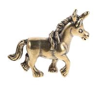 VALICLUD Figura de Unicornio de Latón Vintage, Adorno Retro de Mesa
