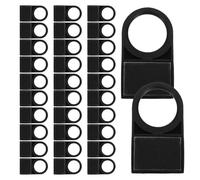 VALICLUD Placa de Identificación para Interruptor Pulsador de 22 Mm, 25x17 Mm, 50 Unidades, Color Negro, Señal para Botonera Eléctrica Industrial, Marco Compacto para Paneles de Control
