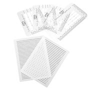 VALICLUD Plantilla Ligera y Creativa de Regla de Dibujo de Plástico 1 Set Formas para Caligrafía para Invitaciones y Cartas para Estudiantes