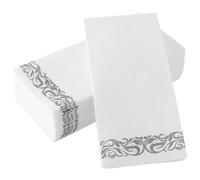 VALICLUD Servilletas Desechables para Fiesta de 25 Piezas, Papel Seguro y Amigable, Color Plata Elegante para Banquetes y Entretenimiento Diario