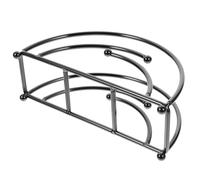 VALICLUD Servilletero de Mesa Estilo Retro, Porta Pañuelos, Aleación Electrochapada, Negro, Redondo, Soporte Hueco para Pañuelos, sin Rebabas, para Mesa de Comedor y Bar de Postres