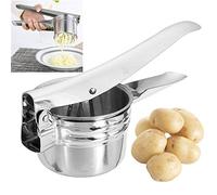 VALINK Prensador de patatas de acero inoxidable, prensador de frutas y verduras, exprimidor de fácil limpieza, herramientas de cocina para el hogar, 10.64 x 3.54 x 3.94 pulgadas