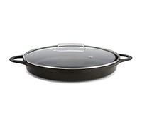 Valira Cazuelas - Cazuela Premium de 40 cm baja hecha en España, aluminio fundido con antiadherente reforzado, apta para inducción, incluye tapa y asas