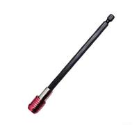 Valixirant Extensión magnética para puntas de destornillador de 60 a 300 mm, vástago hexagonal de 1/4 pulgadas, accesorio de largo alcance, sujetadores de difícil acceso, rojo (150 mm)