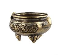 Valixirant Quemador de incienso de latón vintage, adorno de incensario puro, decoración del hogar, soporte aromático de artesanía fina, 3,8 x 3,1 x 2,1 cm