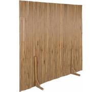 Valla de bambú de 180x170 cm, divisor de ambientes flexible, valla para jardín, color marrón