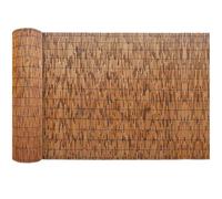 Valla de Caña de Bambú para Jardín Exterior - Brezo Ocultación 1.5 X 5 Natural en Mimbre para Terraza, Balcón y Privacidad con Malla de Cañas