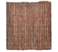 Valla de corteza natural de 400 × 100 cm, valla de jardín flexible de corteza resistente, se puede cortar para parterres, caminos o como protección visual, fijación con bridas o alambre.