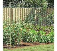 Valla de eslabones de cadena galvanizada 2 x 20 m para parcela, flexible para zonas de perros y terrazas, valla de protección visual moderna para jardín y exterior. **Explicación de optimización:** 1.