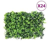 Valla De Hojas Artificiales 24 Uds Verde 40x60 Cm Vidaxl