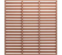 Valla de jardín duradera fabricada con material compuesto de madera y plástico: Panel horizontal de WPC de 180x180 cm, ideal como pantalla protectora marrón para terrazas, proporcionando sombra y prot