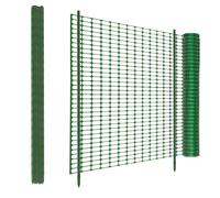 Valla de mimbre verde 30 m de largo x 100 cm de alto con 30 estacas de 115 cm de alto, de plástico móvil para valla de limitación, red de aves de corral, valla de aves de corral, valla para perros