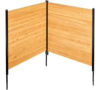 Valla de privacidad de madera, 96,5 cm de ancho x 106,7 cm de largo, 2 paneles opacos para proteger el aire acondicionado, cubierta para equipos de piscina con estacas metálicas, fácil instalación par