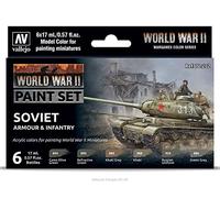 Vallejo 070202 Juego de Pintura, Armadura e infantería soviética, Modelo WWII