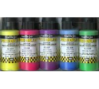 Vallejo Pintura para aerógrafo Premium 62102 – Set de 5 colores fluorescentes