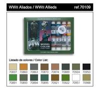 Vallejo 70109 EMBALAJE 16 COLORES PARA ALIADOS WWII 17 ML