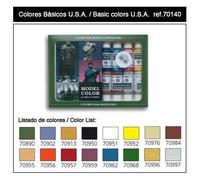 Vallejo 70140 EMBALAJE 16 COLORES PARA AMERICANS U.S.A. BASIC 17 ML