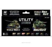 Vallejo 70201 Model Color - Colores Acrílicos, Utility Paint, 17 ml, 6 uds