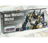 Vallejo 72212 Game Color - Colores Acrílicos, Non Metallic Metal, 17 ml, 8 uds