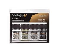 Createx Vallejo Pigmentos 73193 – Colores acrílicos Holín y Cenizas – 35 ml, 4 uds