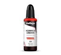 Vallejo - Acuarela líquida 32ml, color rojo claro