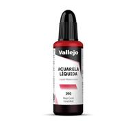 Vallejo - Acuarela líquida 32ml, color rojo coral