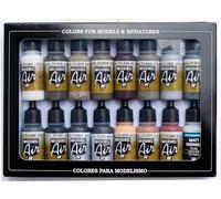 Vallejo Building Set - Set de pintura acrílica (16 unidades), multicolor