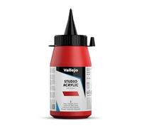 Vallejo - Colores acrílicos studio 500ml, color rojo cadmio