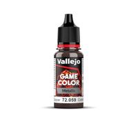 Createx Vallejo Pintura acrílica Game Color Hammered Copper – 18 ml, Acabado mate, Autonivelante