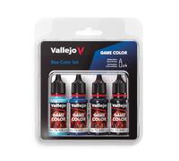 Createx Vallejo Set pintura acrílica Game Color Azul 4x18 ml mate con cuentagotas