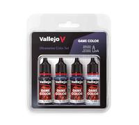 Vallejo Game Color Set de Pintura Acrílica Azul Ultramar (Ultramarine Color Set). Kit de 4 Colores de Acabado Mate en Botellas de 18 ml con Cuentagotas para Figuras de Fantasía y Wargames